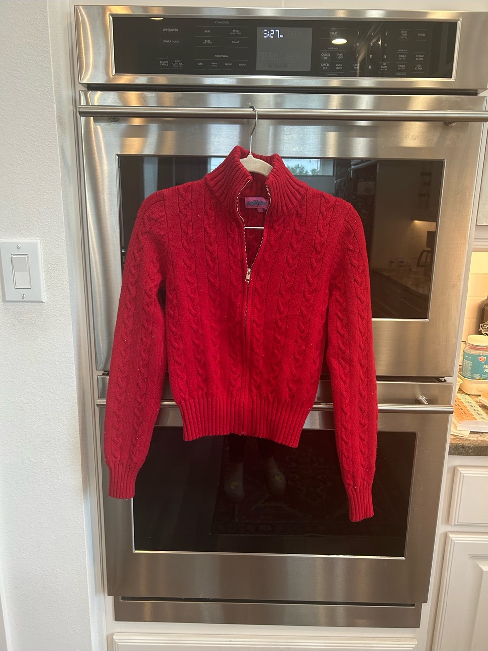 Edikted Ryn Cable Zip-Front Cardigan size S has piling needs lint brush GUC